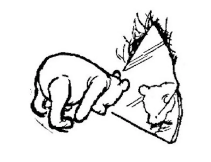 E. H. Shepard illustration of Winnie-the-Pooh from Chapter II