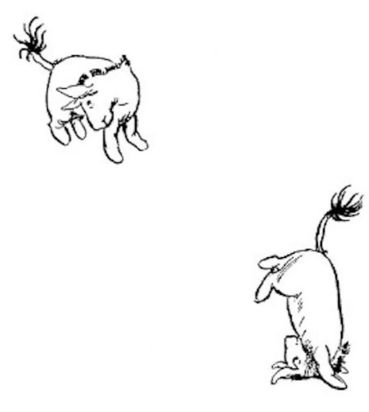 E. H. Shepard illustration of Winnie-the-Pooh and Eeyore from Chapter IV