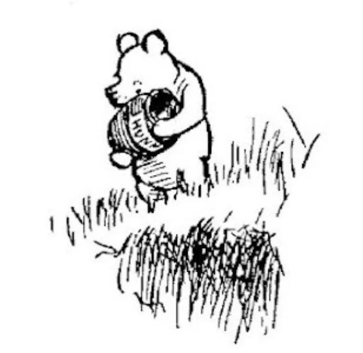 E. H. Shepard illustration of Piglet from Chapter V