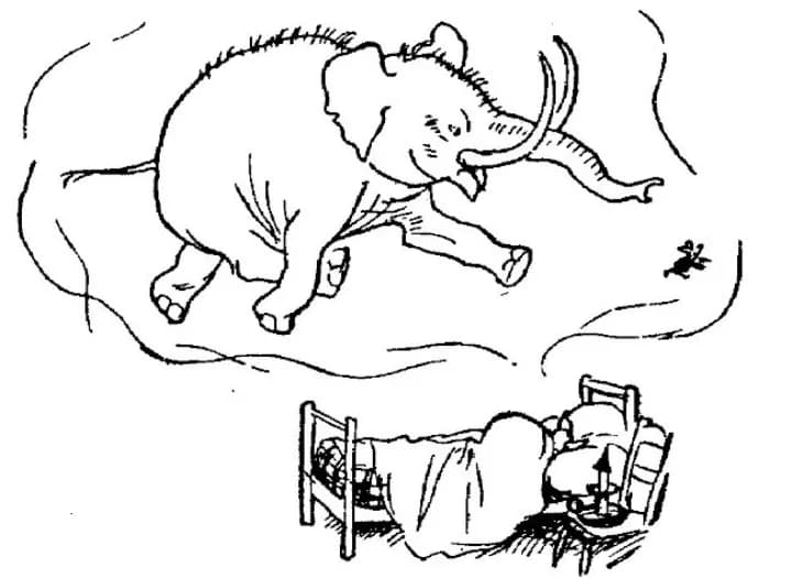 E. H. Shepard illustration of Piglet from Chapter V