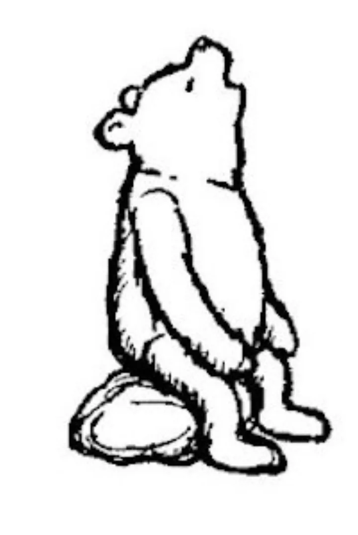 E. H. Shepard illustration of Eeyore and Winnie-the-Pooh from Chapter VI