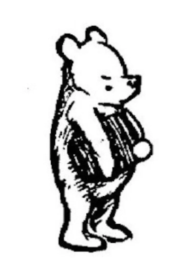 E. H. Shepard illustration of Eeyore with Winnie-the-Pooh and Piglet from Chapter VI
